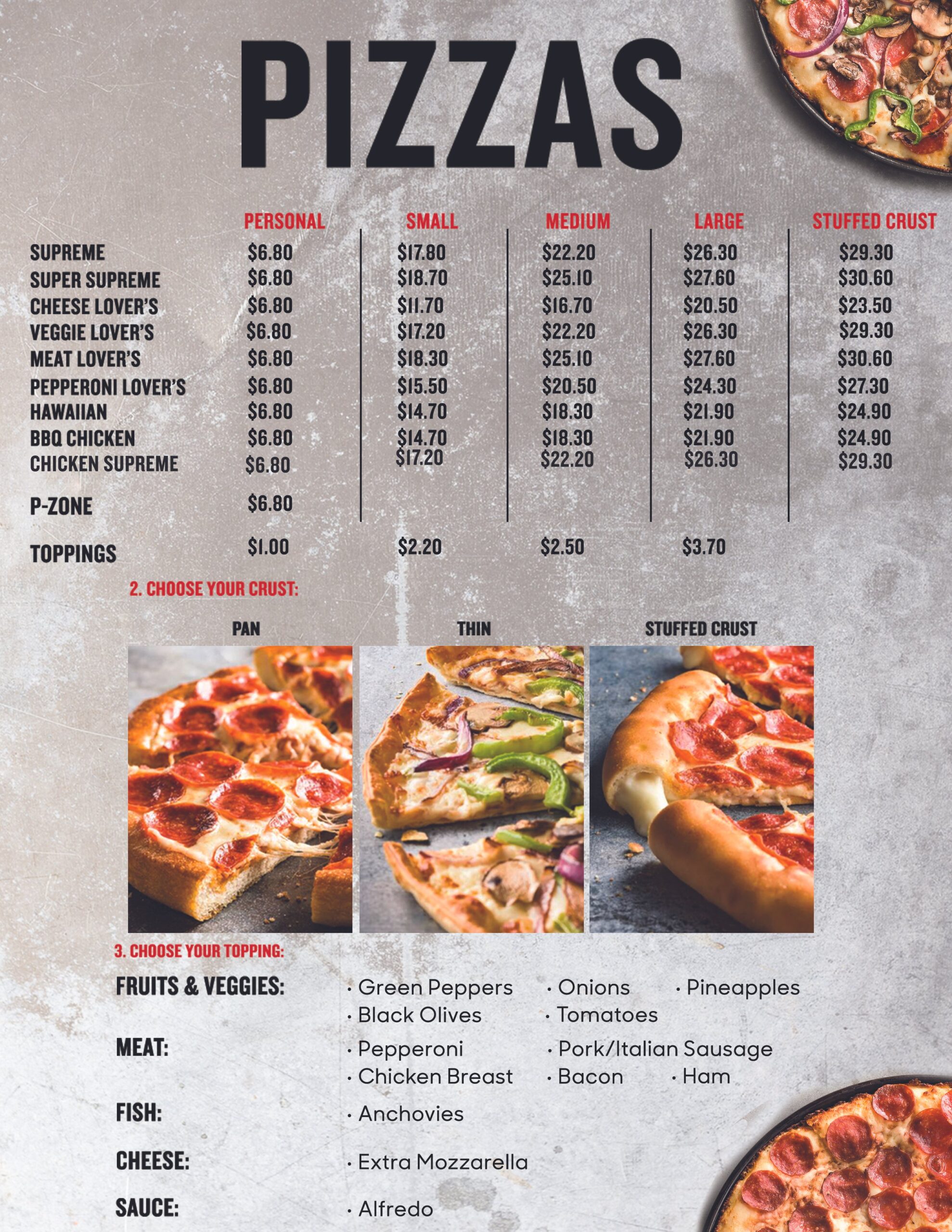 Pizza Hut Menu With Prices Specials